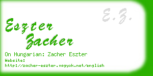 eszter zacher business card